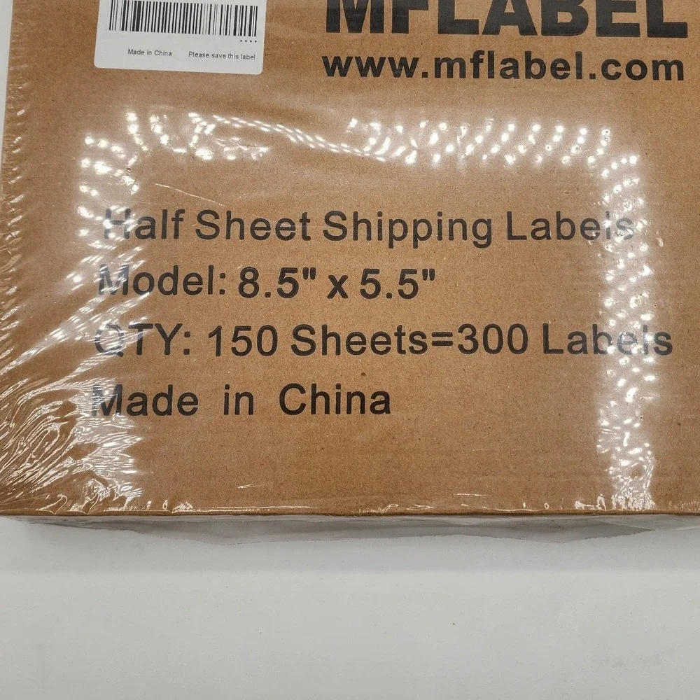 MFlabel Half Sheet Shipping Labels 8.5